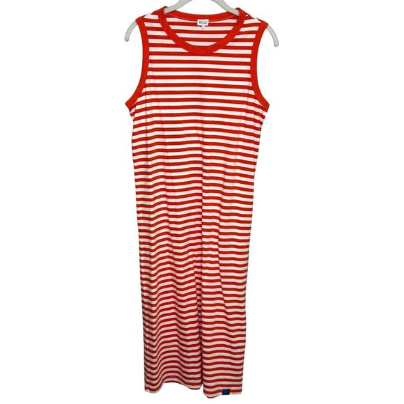 KULE Dresses & Skirts - KULE Tank Dress Size Small Orange White Stripe Sleeveless Cotton $148